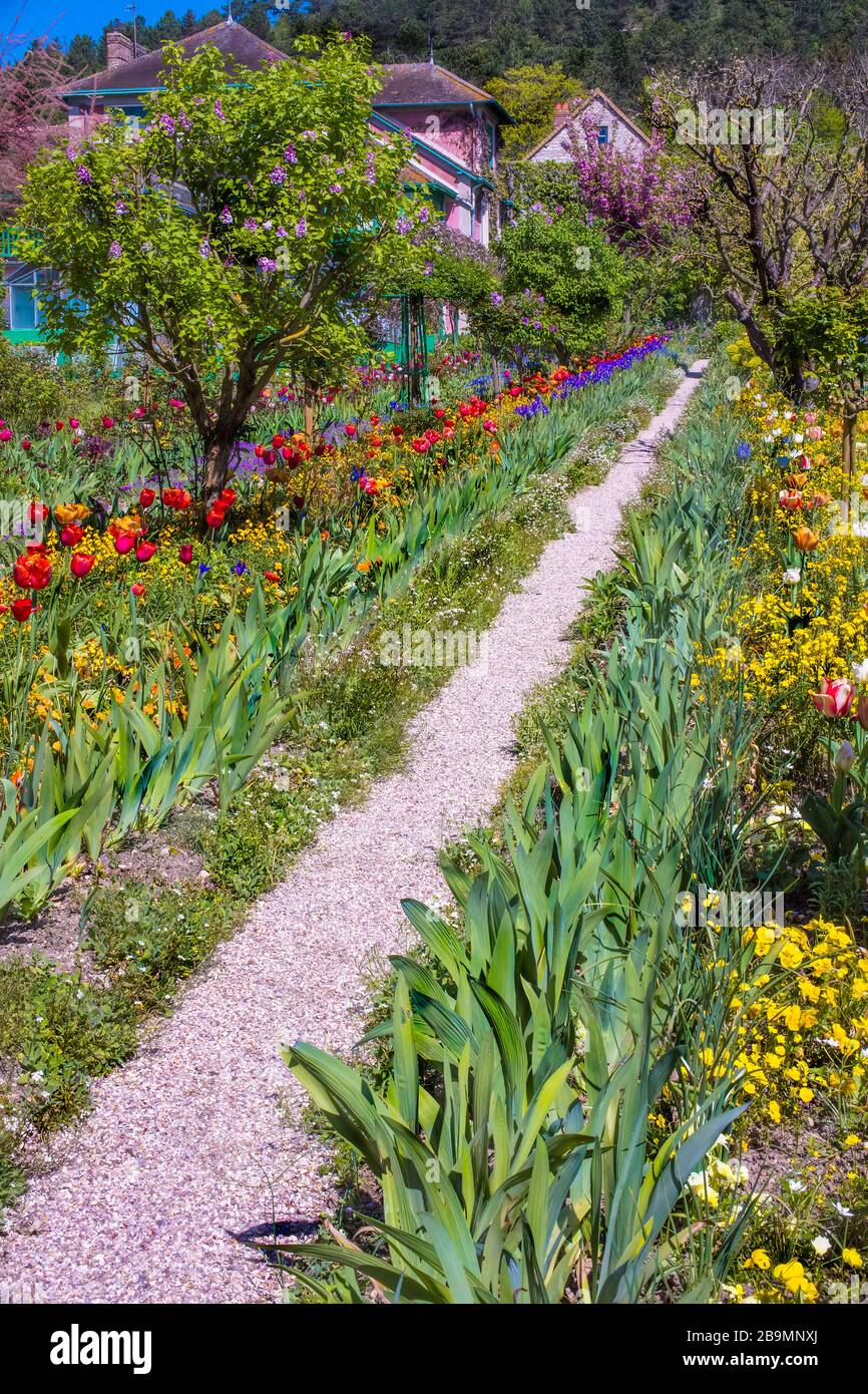 Monet, giardino di Giverny, Normandia, Francia Foto Stock