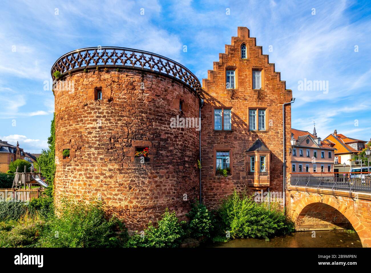 Ponte a Büdingen, Germania Foto Stock