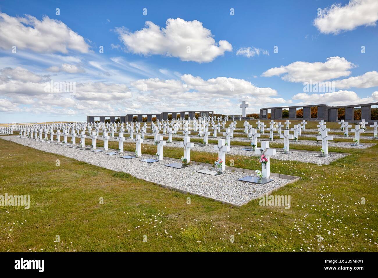 Cimitero argentino, Falkland orientale, Isole Falkland, Falkland Foto Stock