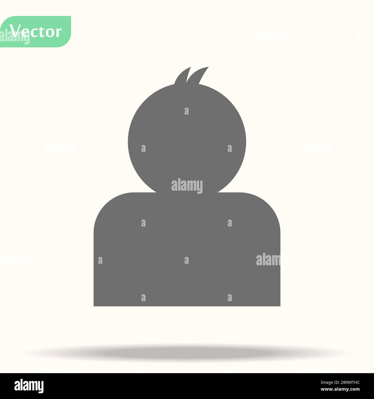 Icona avatar. Lo stile dell'illustrazione vettoriale è un simbolo piatto iconico, di colore nero, di sfondo trasparente. Progettato per interfacce Web e software. Eps10 Illustrazione Vettoriale