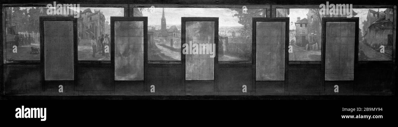 Jean-Joseph Enders (1862-1936). Viste Jean-Joseph Enders (1862-1936). De Vanves, esquisse pour la mairie de Vanves (Hauts-de-Seine), 1902. Musée des Beaux-Arts de la Ville de Paris, Petit Palais. Foto Stock
