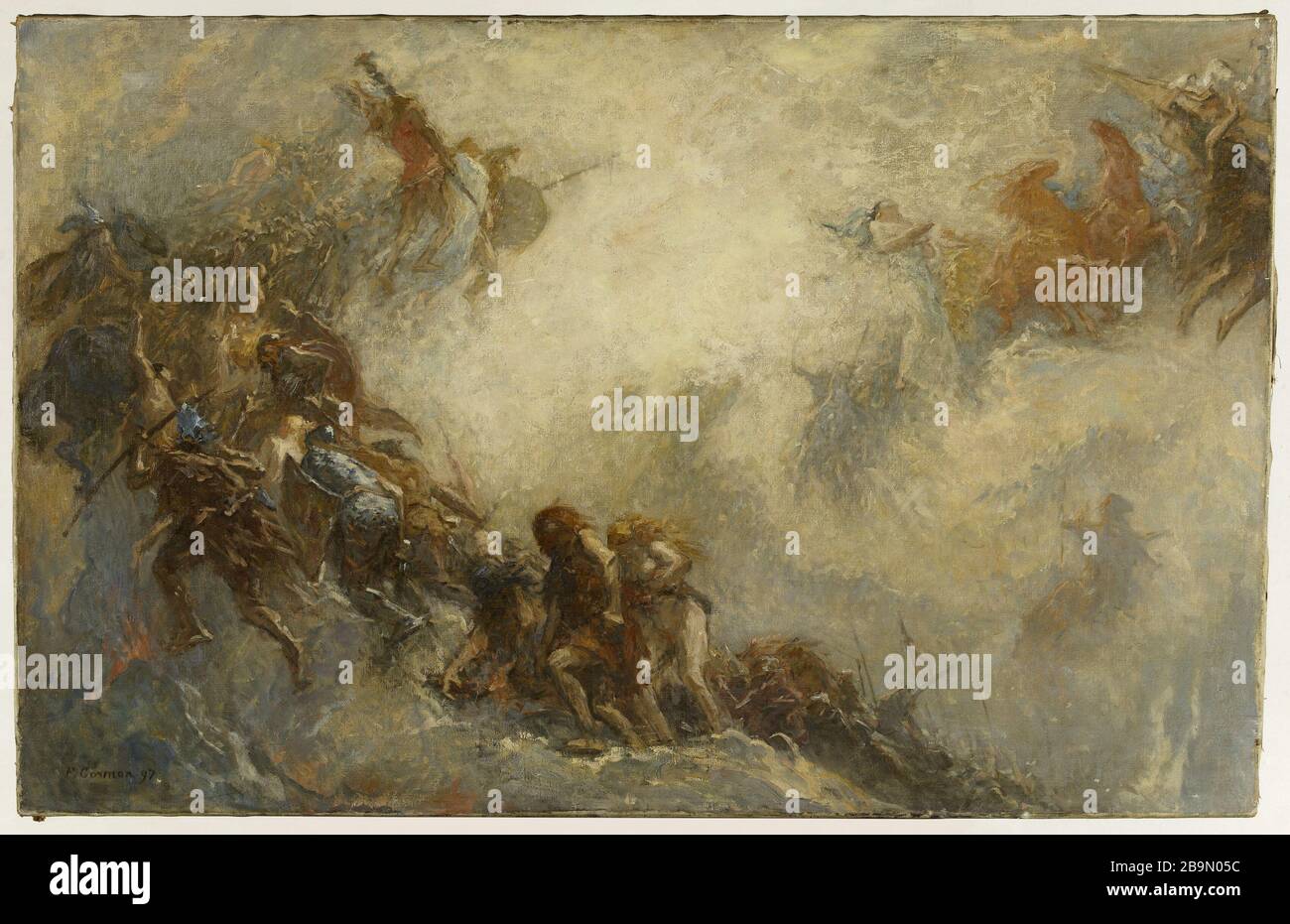 Razze umane, un disegno per il soffitto Museo di Storia Naturale Fernand Cormon. Les races humaines, esquisse pour un plafond du Museum d'Histoire naturelle. Huile sur toile, 1897. Musée des Beaux-Arts de la Ville de Paris, Petit Palais. Foto Stock