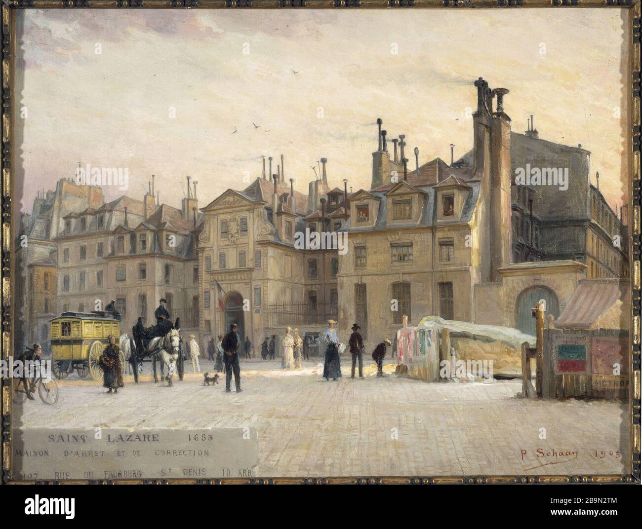 IL FRONTE DELLA PRIGIONE SAINT-LAZARE PAUL SCHAAN. 'La façade de la prigione Saint-Lazare'. Huile sur toile, 1903. Parigi, musée Carnavalet. Foto Stock