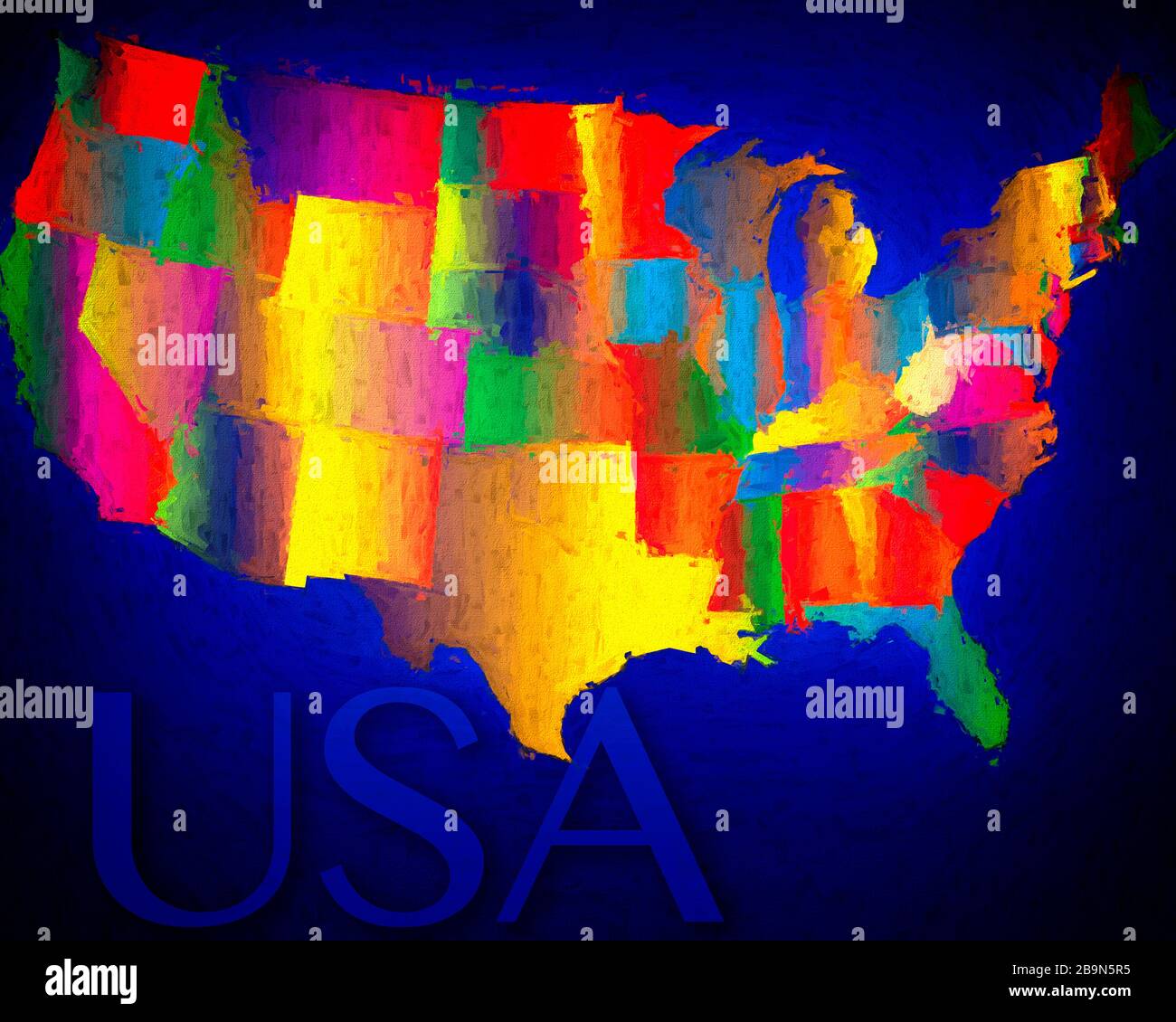 ARTE CORPORATIVA: Gli Stati Uniti d'America Foto Stock