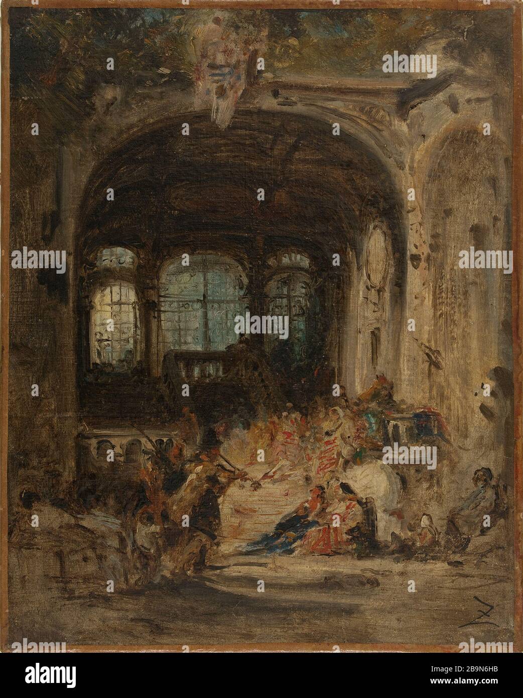 Festa in un palazzo a Napoli Félix Ziem (1821-1911). "Fête dans un palais à Napoli". Huile sur toile. Musée des Beaux-Arts de la Ville de Paris, Petit Palais. Foto Stock