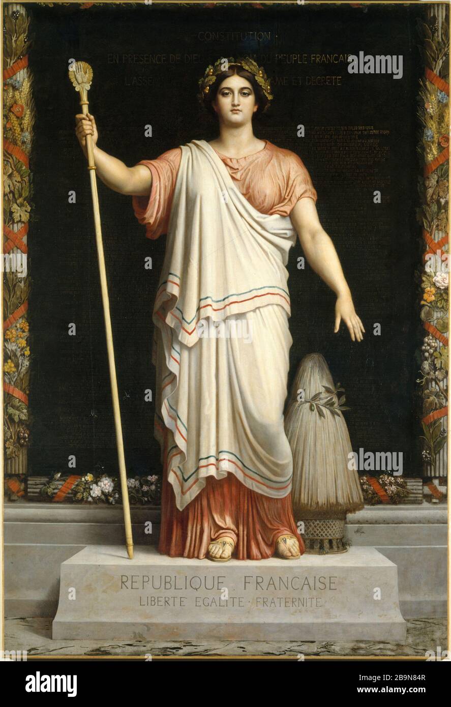 La Repubblica francese Dominique Papety (1815-1849). "La République Française". Huile sur toile, 1848. Musée des Beaux-Arts de la Ville de Paris, Petit Palais. Foto Stock