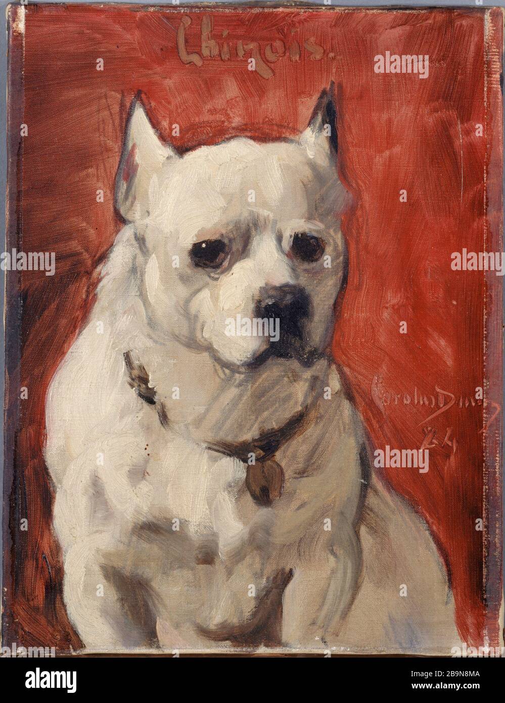 Chinese Dog Carolus-Duran (Charles Emile Auguste Durand, 1837-1917). "Le Chien chinois", 1884. Musée des Beaux-Arts de la Ville de Paris, Petit Palais. Foto Stock