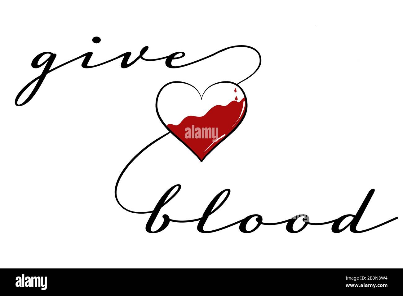 La donazione di sangue illustrazione Foto Stock