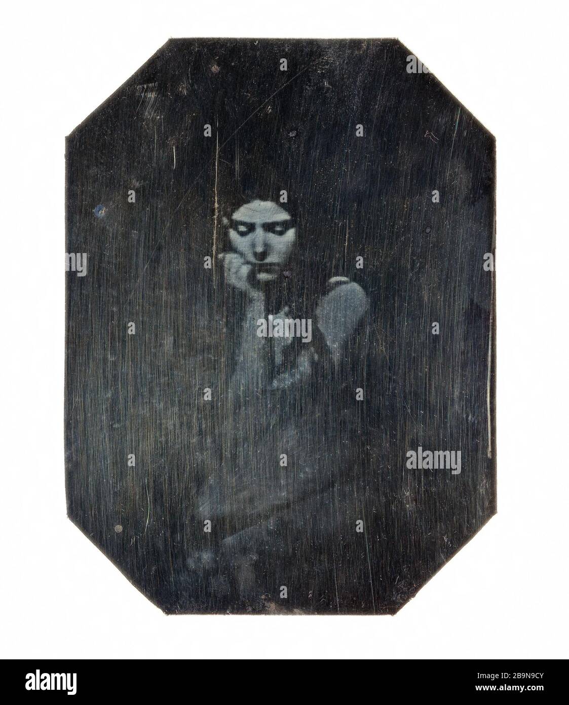 Modello femminile, occhi downcast Modèle féminin, yeux bissés. Daguerréotype. Musée des Beaux-Arts de la Ville de Paris, Petit Palais. Foto Stock