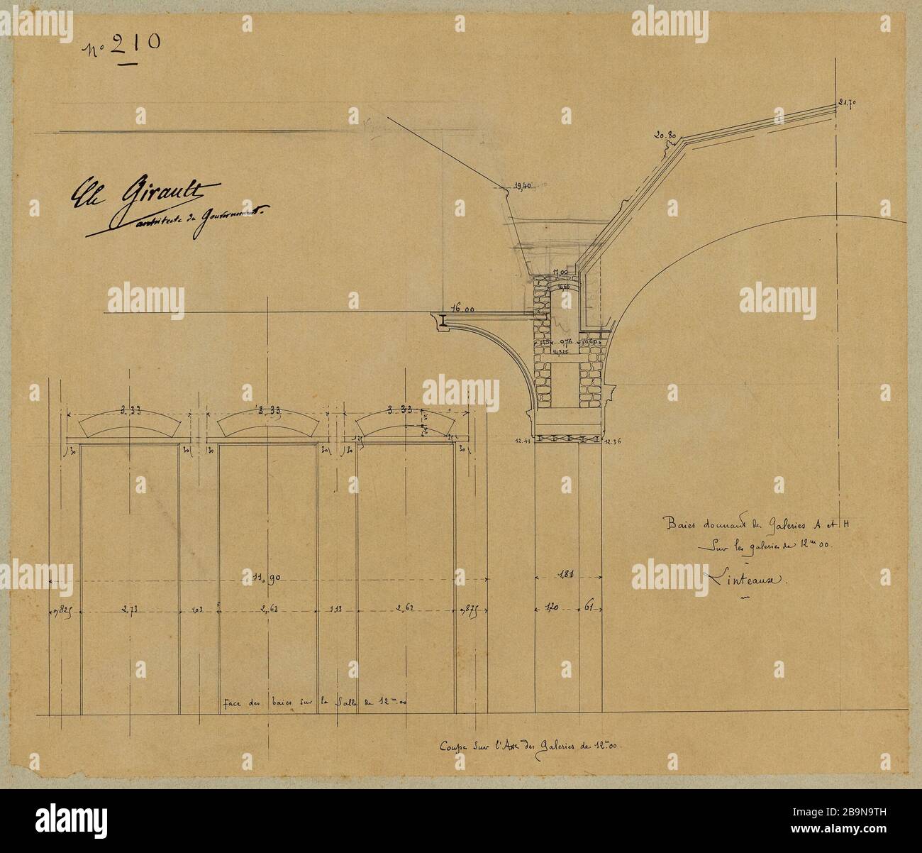 Coppa sulle gallerie dell'asse 12 metri. Foto Stock
