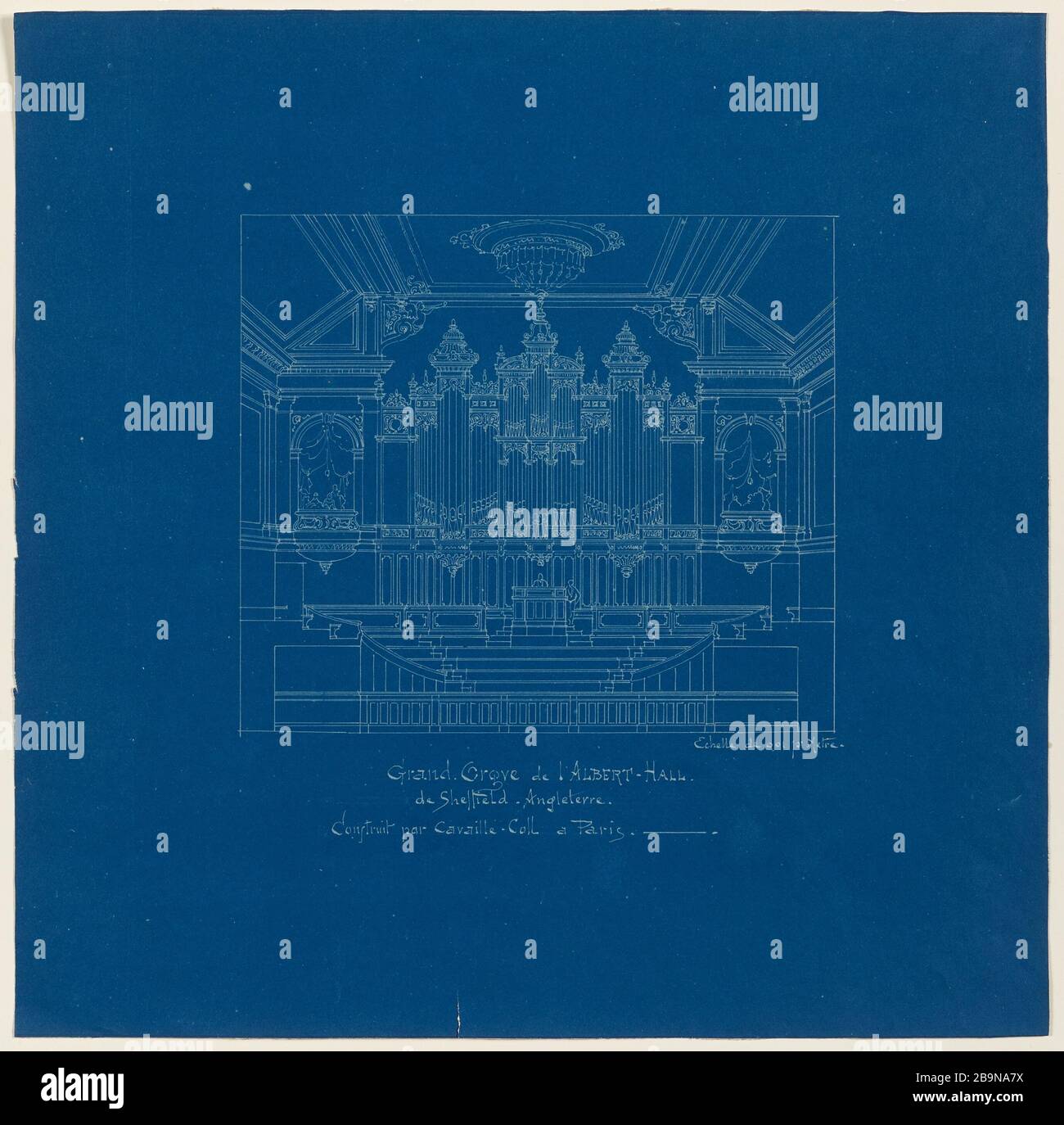 Grande organo dell'Albert Hall Scheffield (Inghilterra) Foto Stock