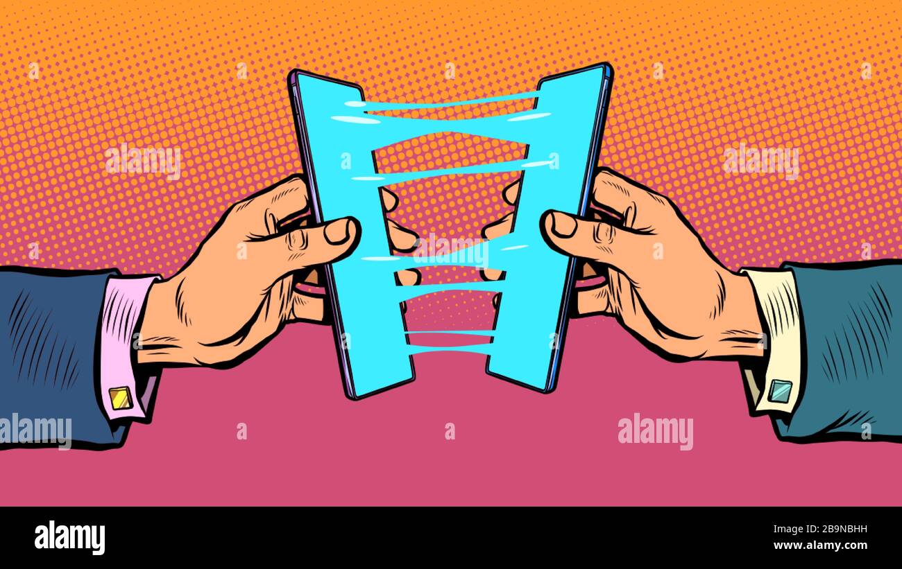 smartphone per la comunicazione online connection attraction business Illustrazione Vettoriale