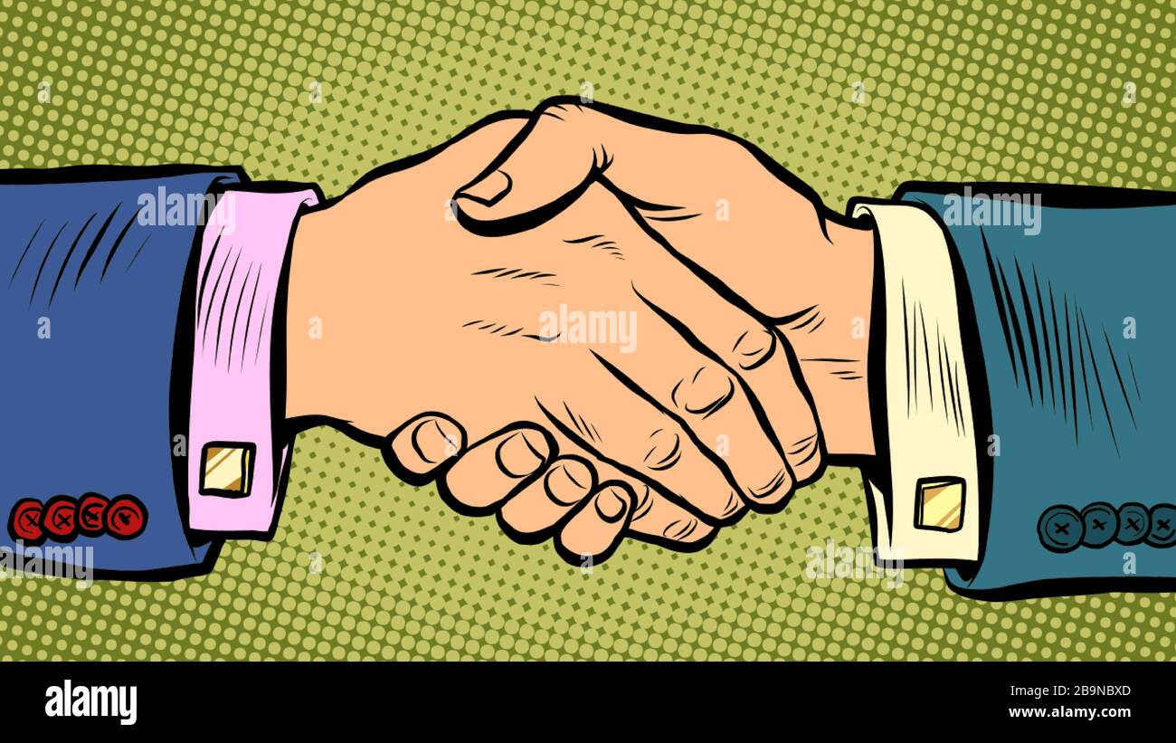 accordo commerciale handshake deal Illustrazione Vettoriale
