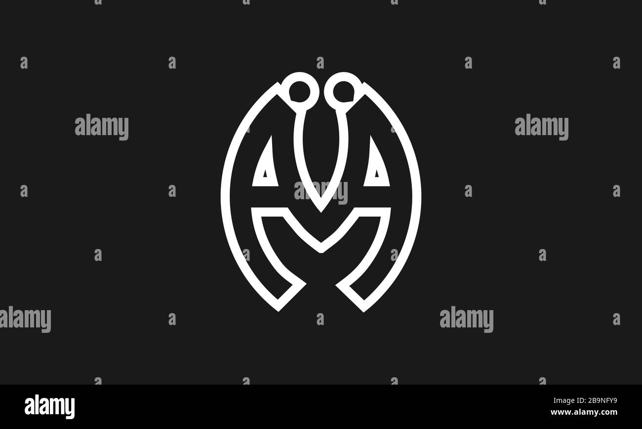 AA Letter Logo Design con grafica creativa moderna e trendy e logo monogramma. Illustrazione Vettoriale
