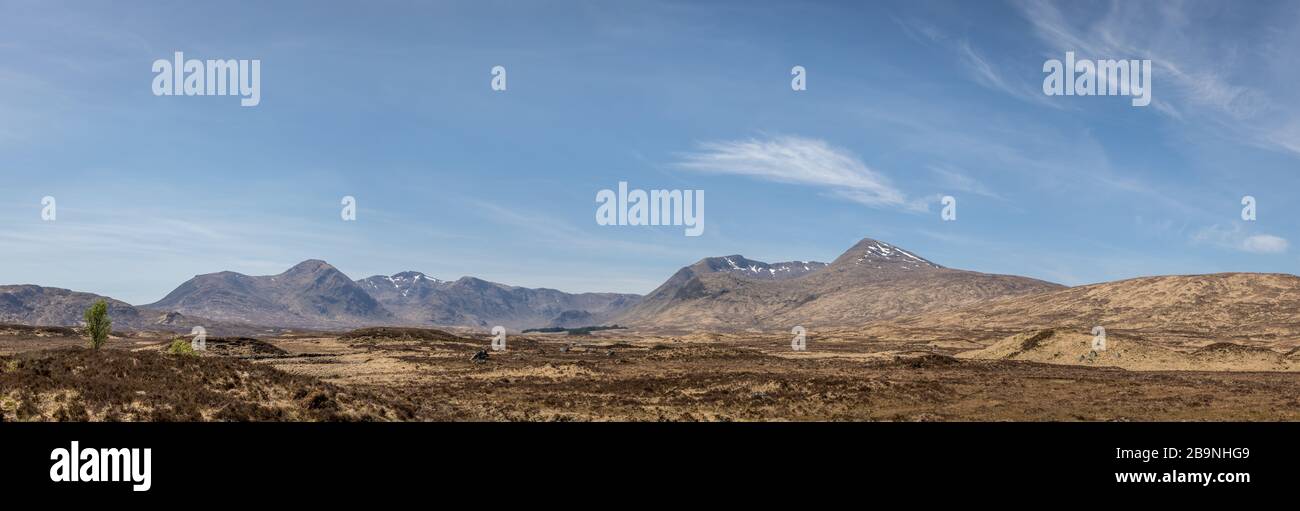 Vista panoramica vicino a Beinn Chorach, Highlands, Scozia, Regno Unito Foto Stock