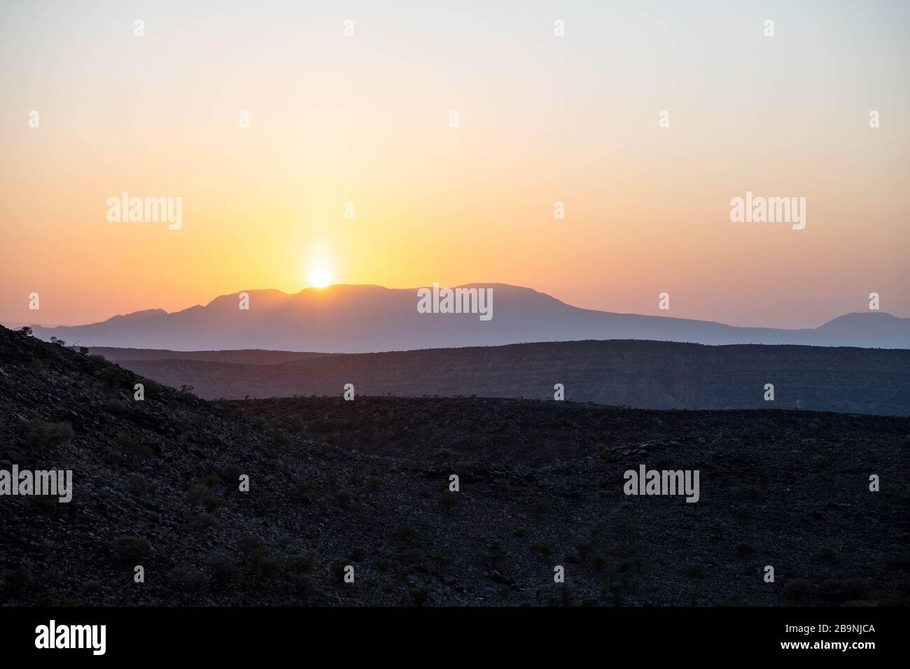 Africa, Gibuti, Abourma. Il deserto di Aburma al tramonto Foto Stock