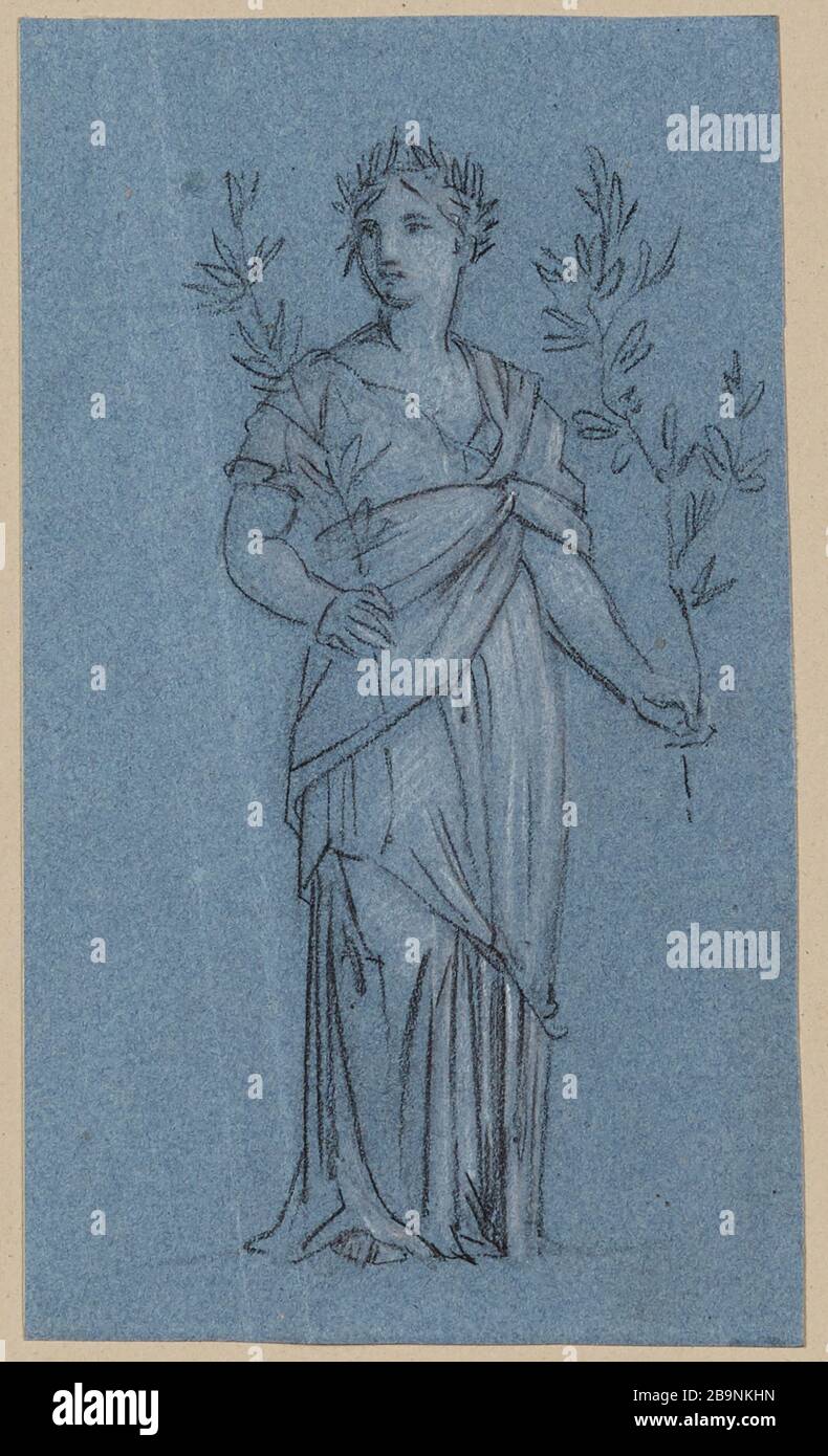 Studio per il set del luogo del Municipio: Sinistra Gruppo (prima bozza) Foto Stock