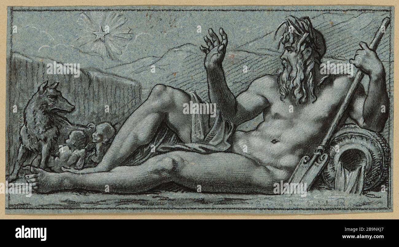 Studia per il luogo di nascita del Tevere del Re di Roma e vede innalzare la stella nascente Foto Stock