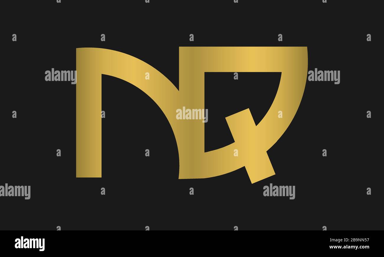 QN, NQ Letter Logo Design con Creative moderna e trendy Tipografia e monogramma logo Illustrazione Vettoriale