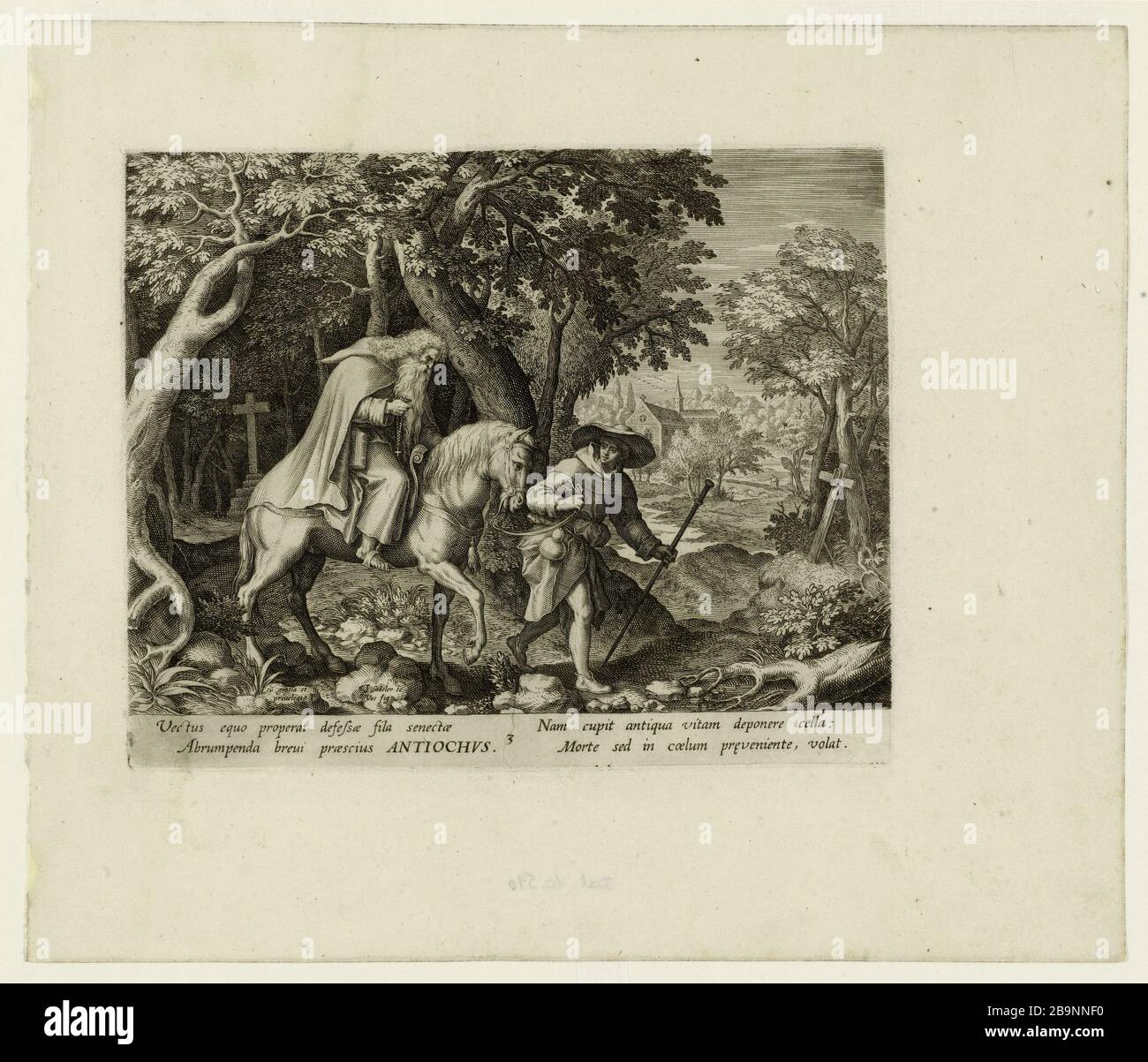 Antiochus No. 3 dopo Martin de Vos Jan Sadeler (1500-1600). "Antiochus n° 3" d'après Martin de Vos. Burin, siècle XVIIe. Musée des Beaux-Arts de la Ville de Paris, Petit Palais. Foto Stock