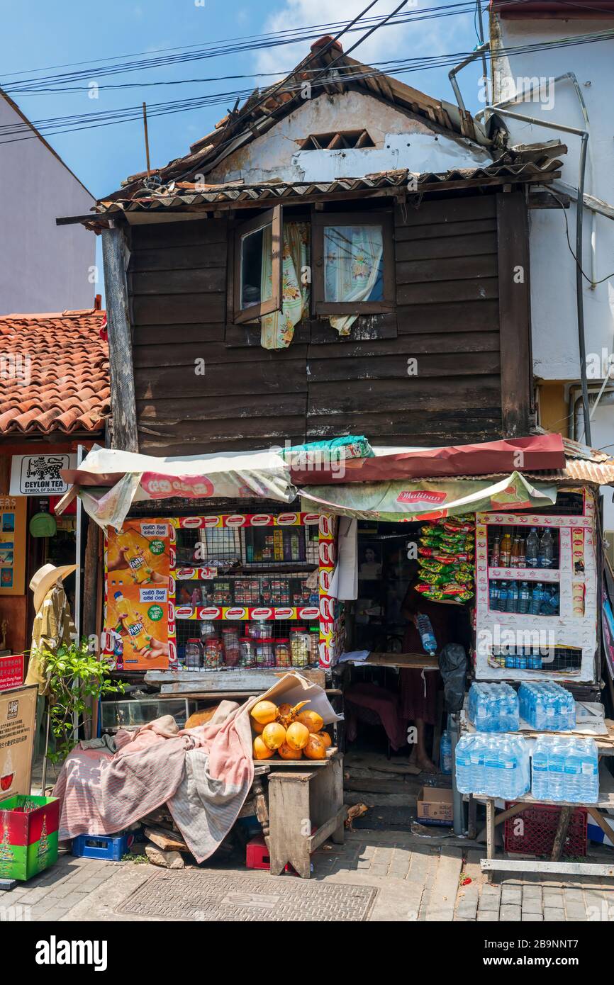 Una delle tante strade di Kade a Galle Fort, sulla costa sud-occidentale dello Sri Lanka. Foto Stock