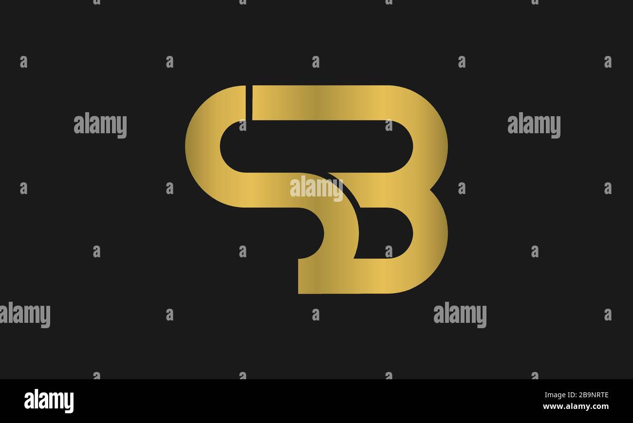 B , S , BS , SB logo lettera con tipografia moderna creativa e logo astratto monogramma. Illustrazione Vettoriale