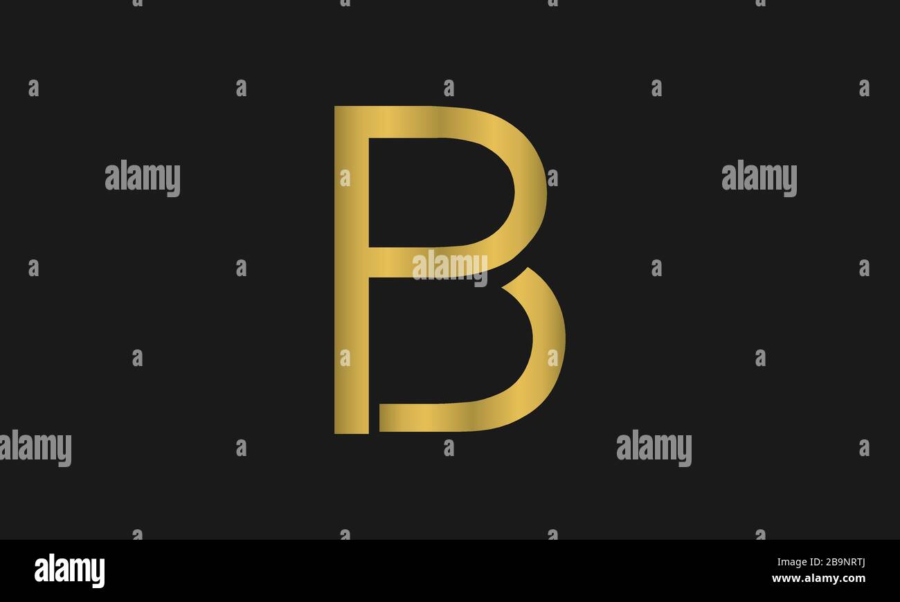 B , P , PB , BP lettera logo design con la tipografia moderna creativa e astratta monogramma logo Illustrazione Vettoriale