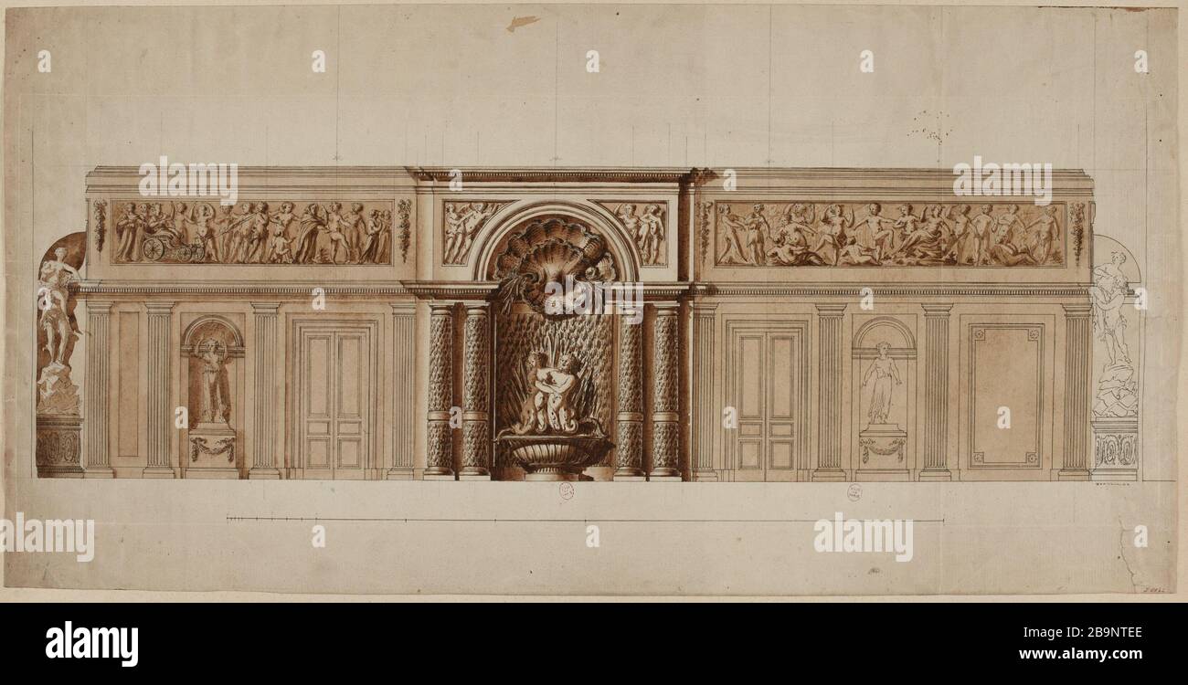 Progetto per la decorazione del Palazzo reale. Foto Stock
