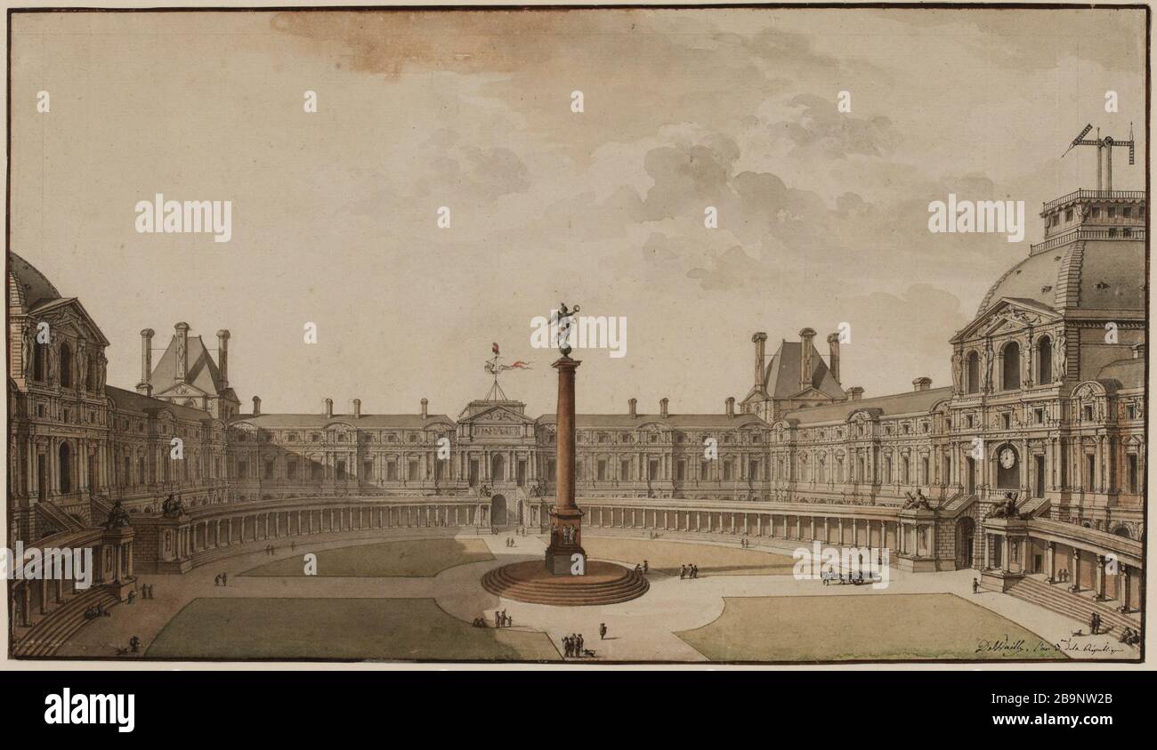 Progetto di sviluppo della Cour du Carrousel. Foto Stock