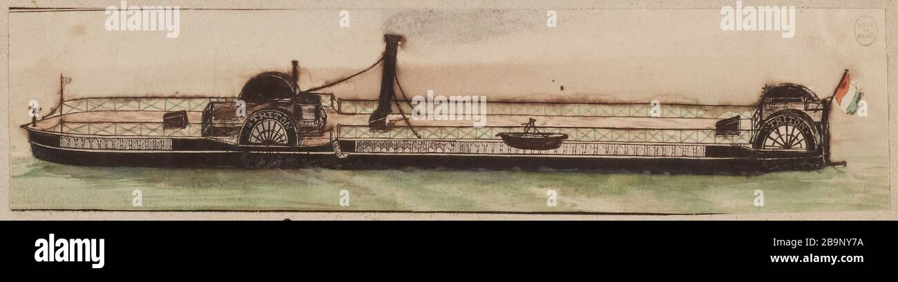 Barca per quattro ruote e quattro macchine Triton Foto Stock