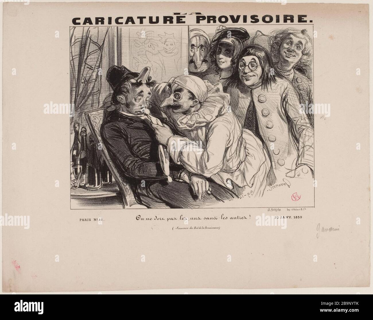 La caricatura provvisoria. / non dormiamo senza di noi. Foto Stock