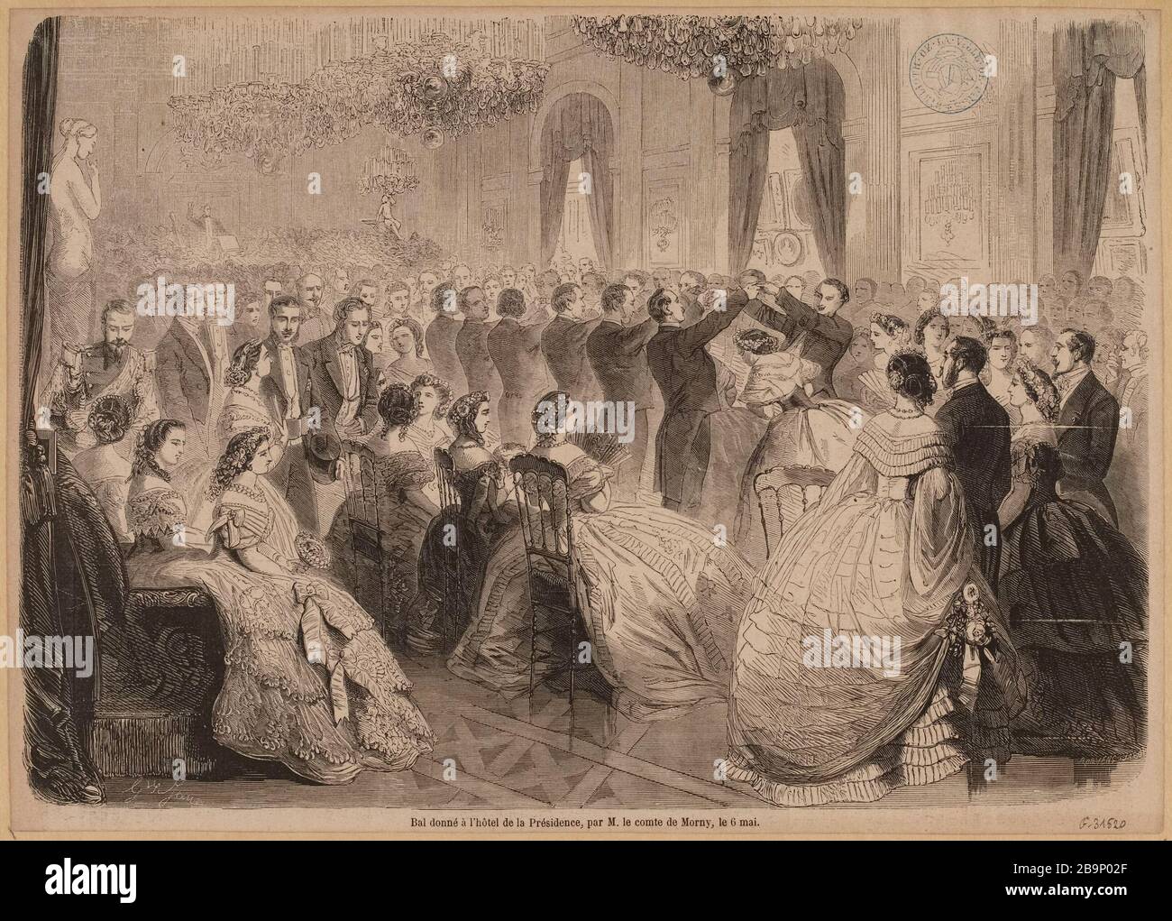 Palla data alla Presidenza dell'Hotel dal Comte de Morny, maggio 6 Foto Stock