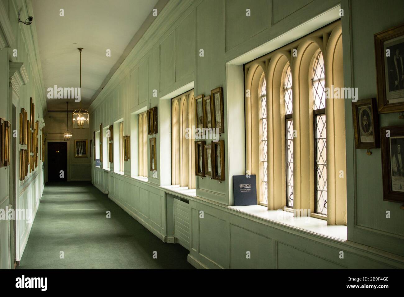 Corridoio per lo studio del direttore, Eton College, Windsor, Berkshire, Inghilterra Foto Stock