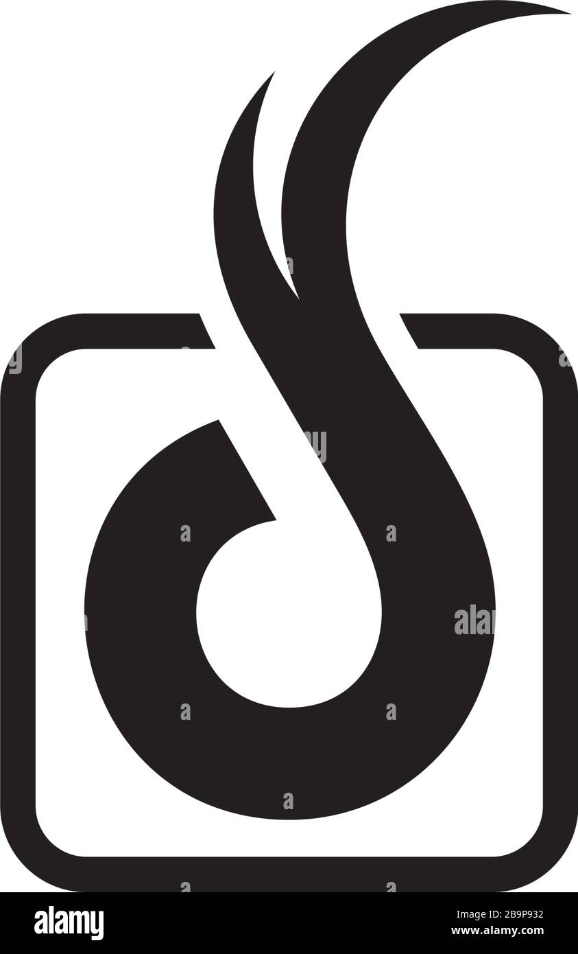 lettera d curve pelle astratta quadro quadrato logo vettore Illustrazione Vettoriale