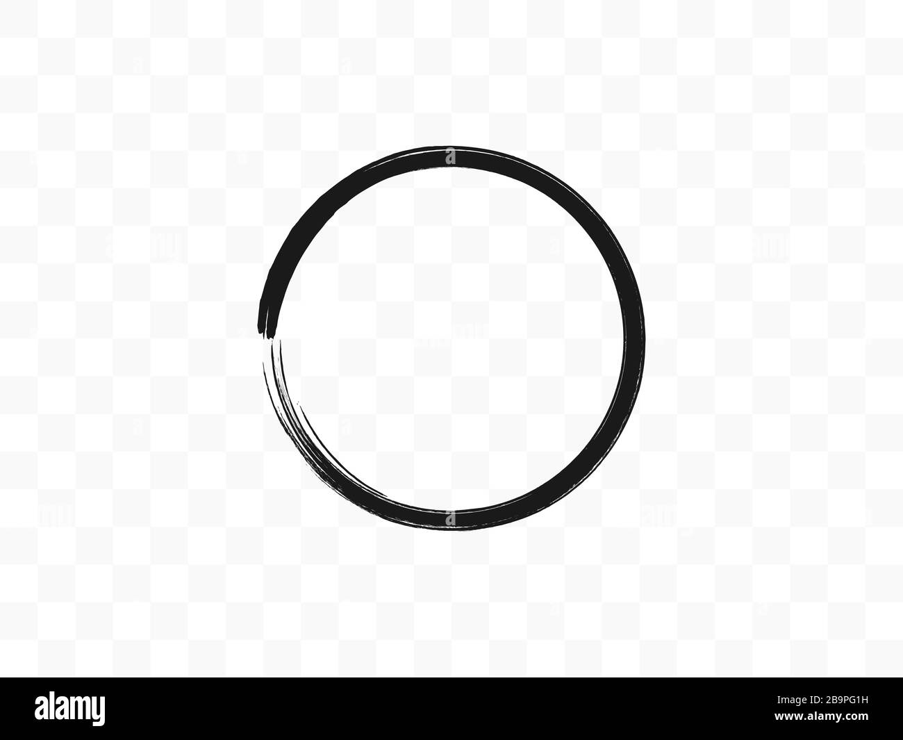 Buddismo, enso, icona zen. Illustrazione vettoriale, design piatto. Illustrazione Vettoriale