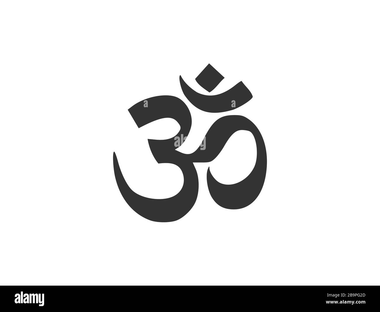 Simbolo Aum. Illustrazione vettoriale, design piatto. Illustrazione Vettoriale