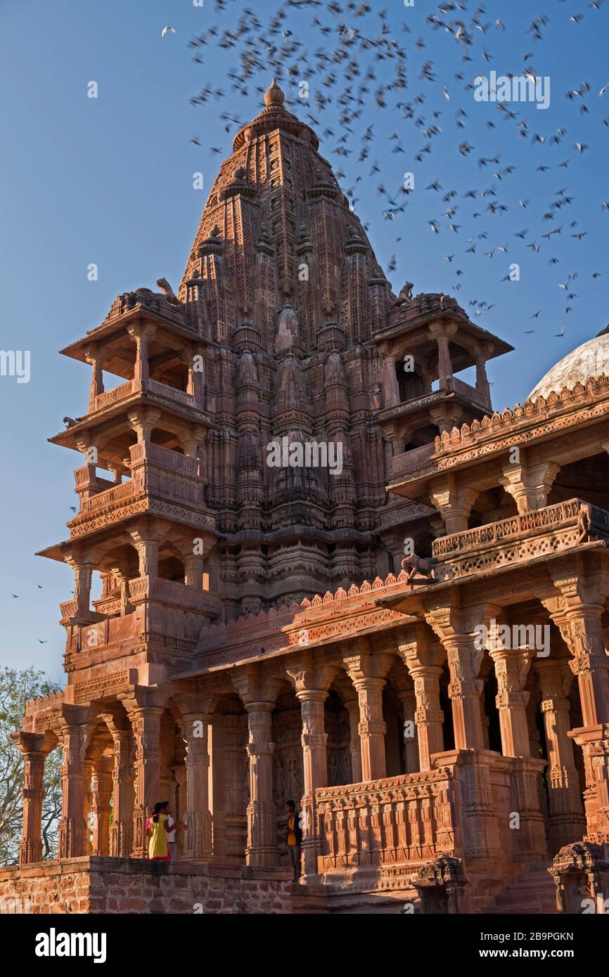 Royal Cenotaph Mandore Garden Jodhpur Rajasthan India Foto Stock