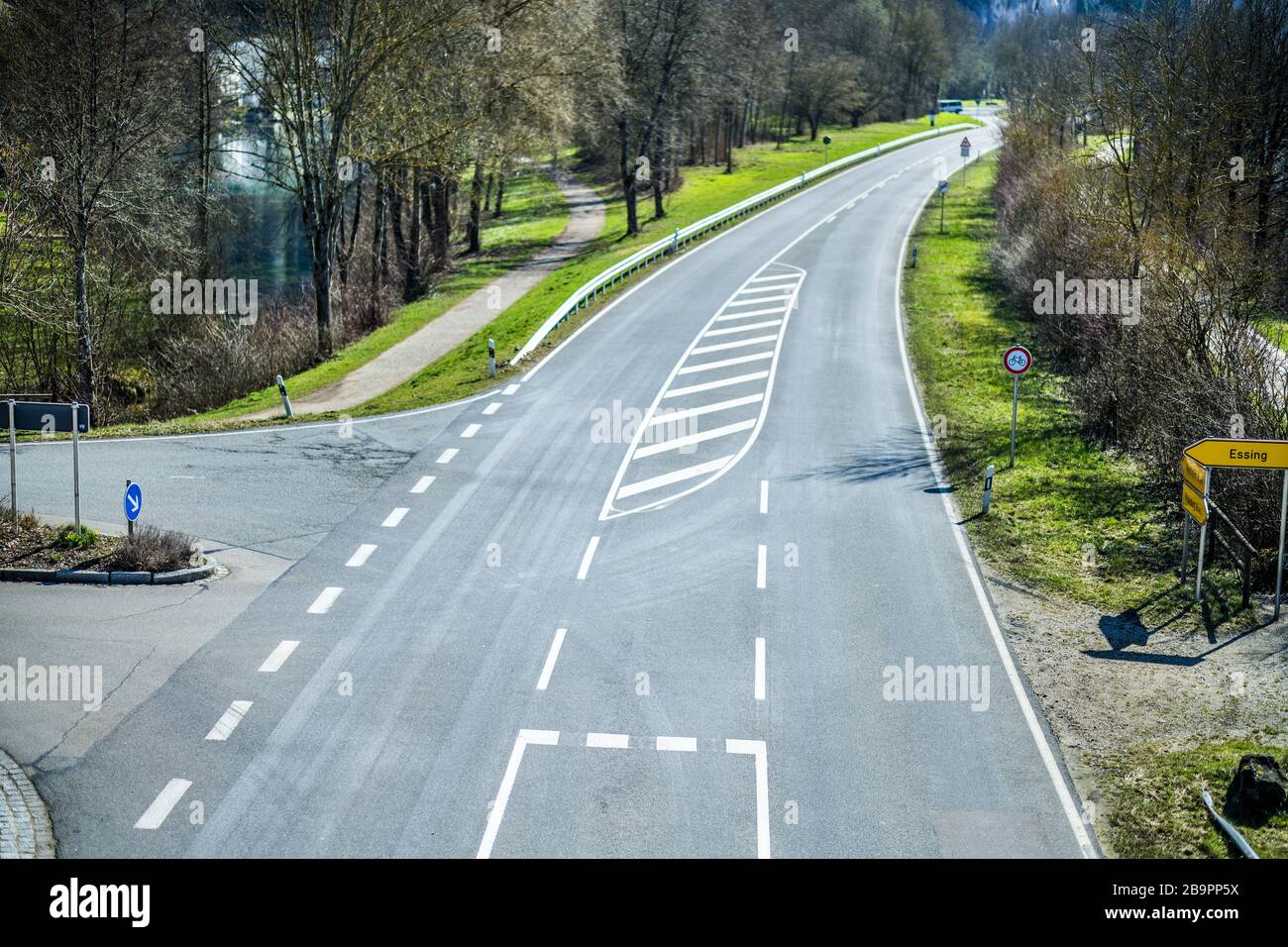 Strade vuote in tempi di Corona Foto Stock