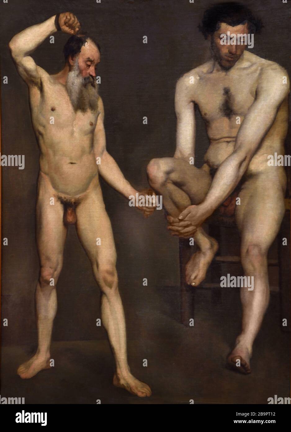 Studio dell'anatomia maschile 1862 Bernardo Ferrandiz Badenes 1835 1885 Spagna Spagnolo Foto Stock