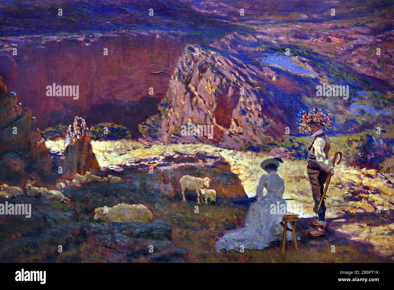 Panorama de Aragon 1912 Antonio Munoz Degrain, (Valencia 1840 Malaga 1924), Spagna, spagnolo Foto Stock