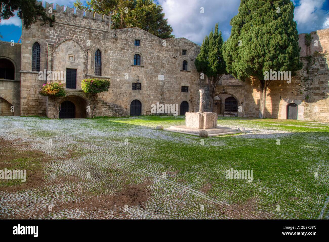 Edificio nel centro storico dell'isola di Rodi. Grecia Foto Stock