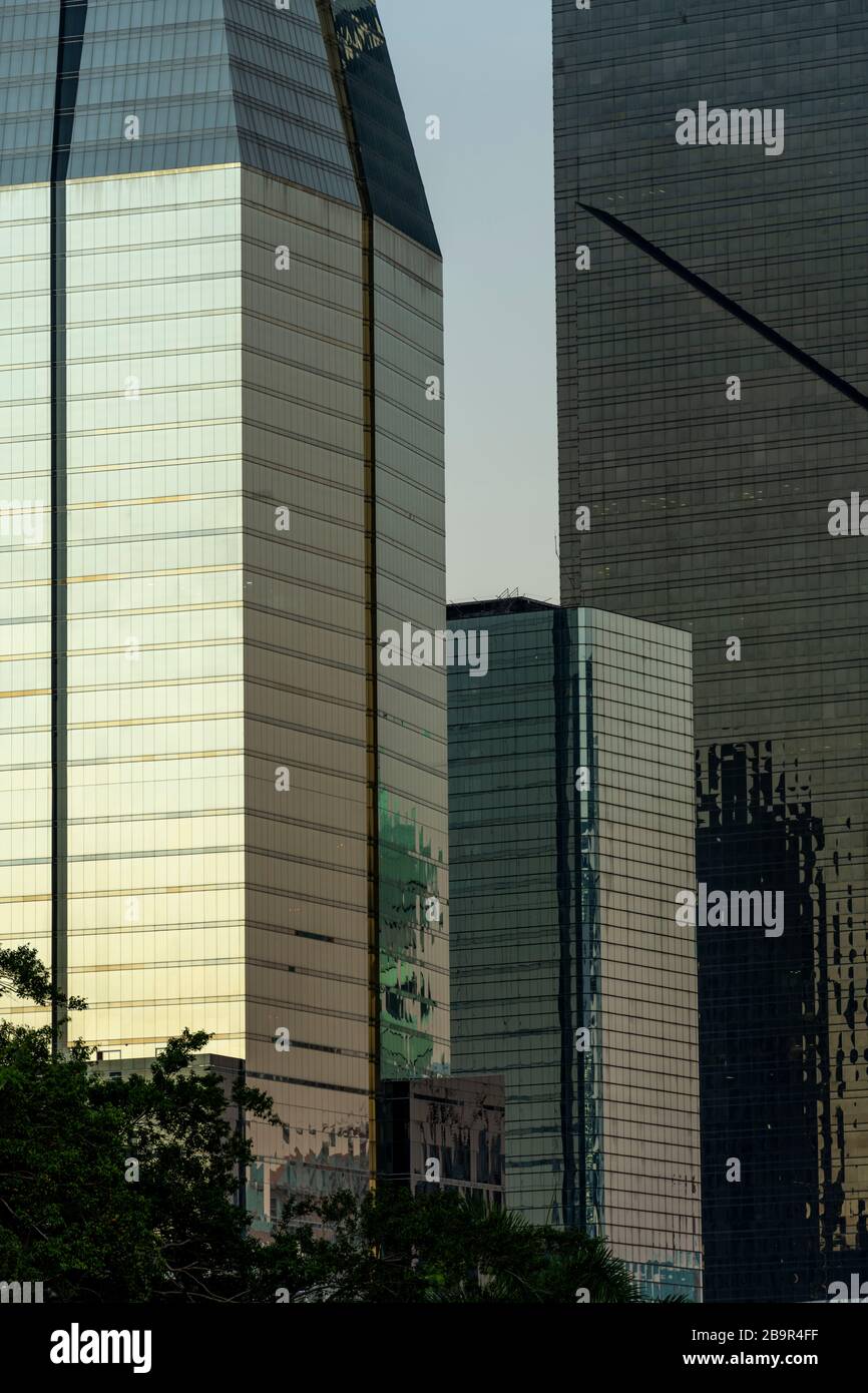 Grattacieli nel centro di Panama City, America Centrale. Foto Stock