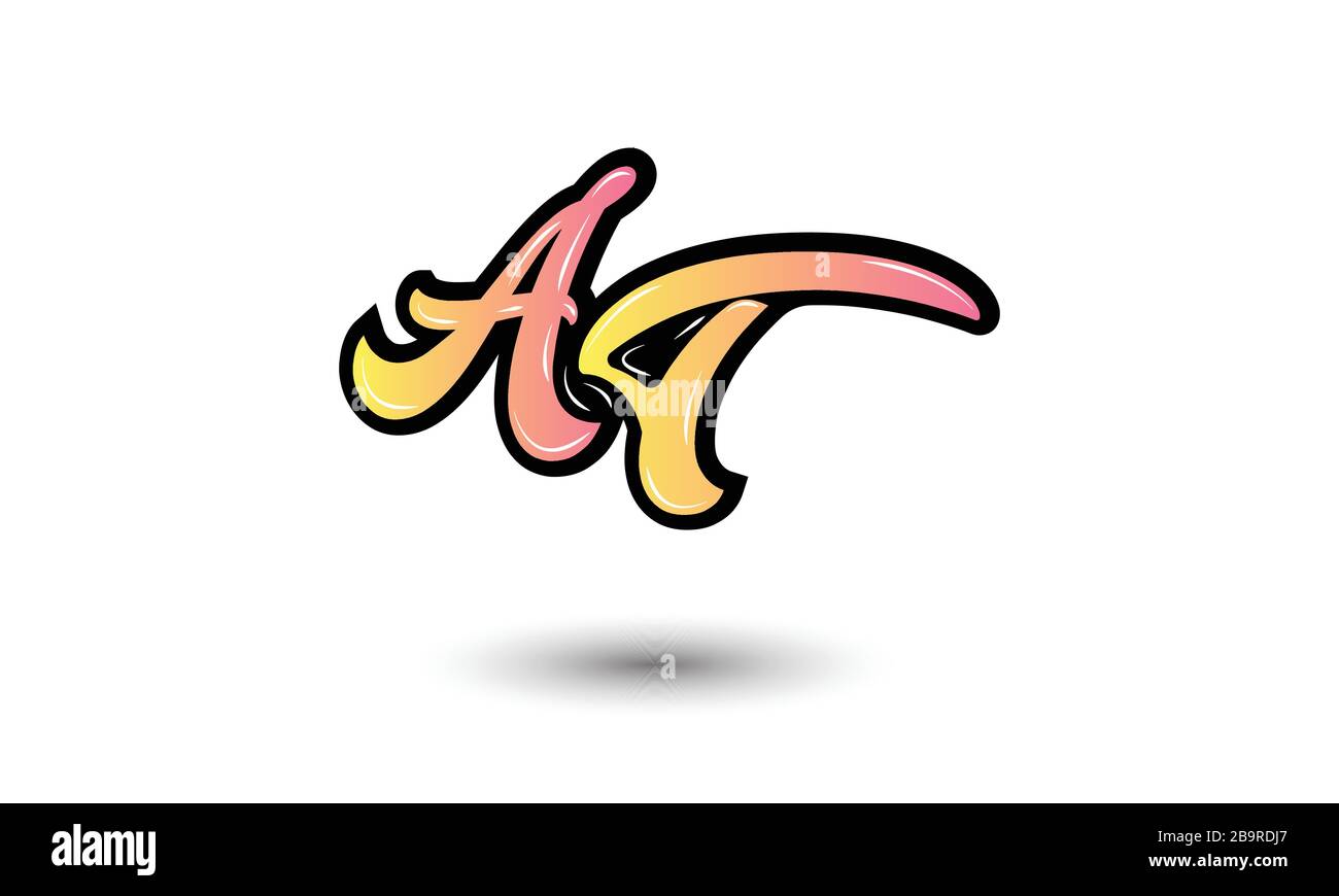 Illustrazione vettoriale iniziale DEL modello di logo TA Illustrazione Vettoriale