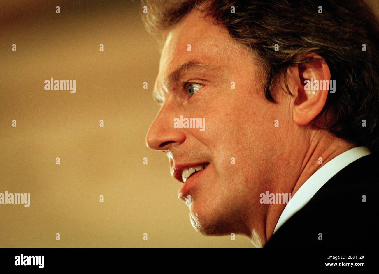 Tony Blair, ex primo Ministro britannico. Foto Stock