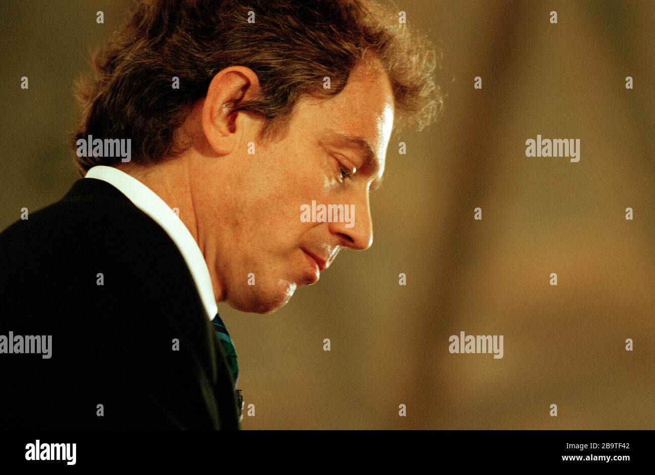 Tony Blair, ex primo Ministro britannico. Foto Stock