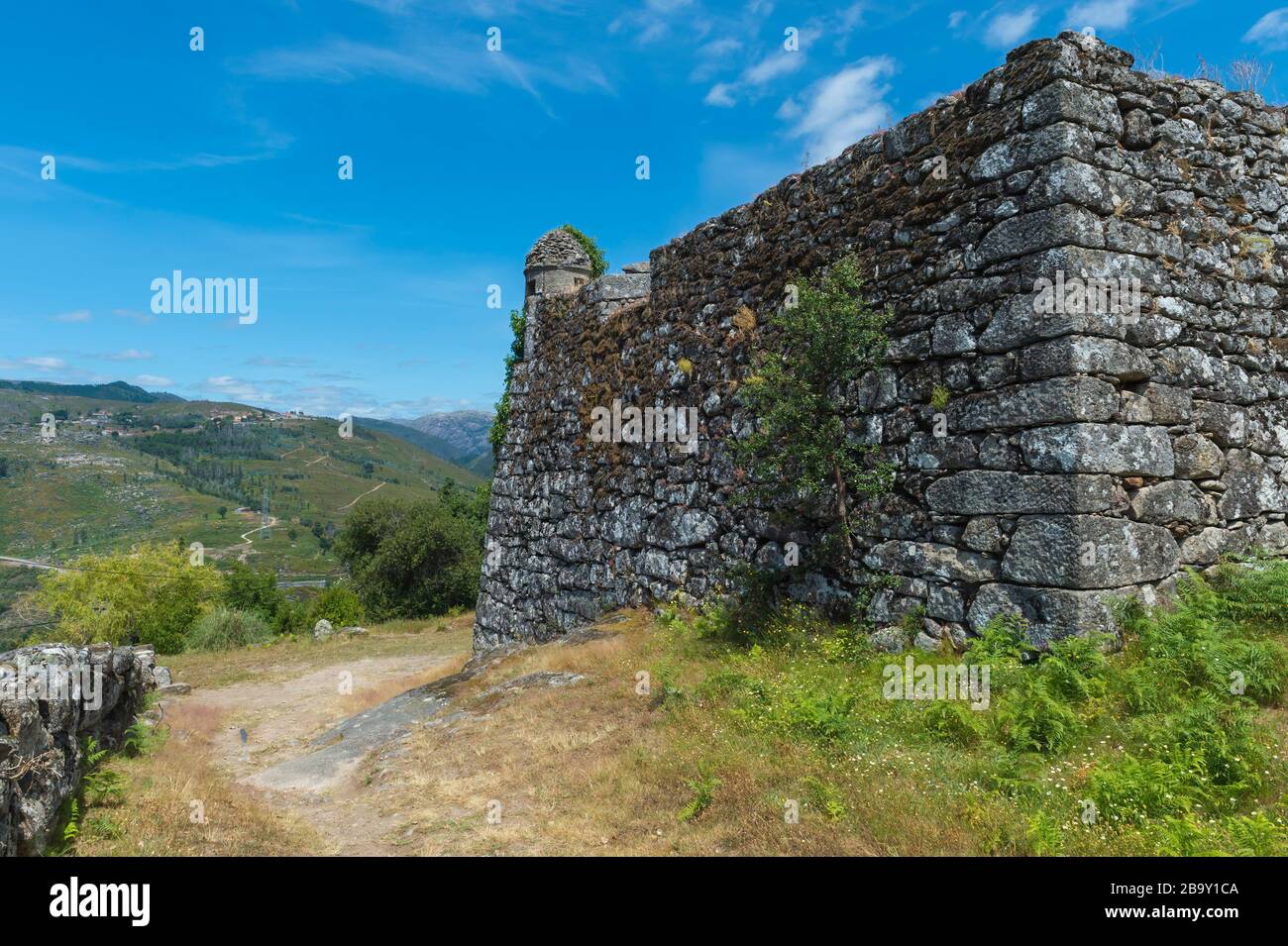 Castello Di Lindoso, Parco Nazionale Di Peneda Geres, Provincia Di Minho, Portogallo Foto Stock