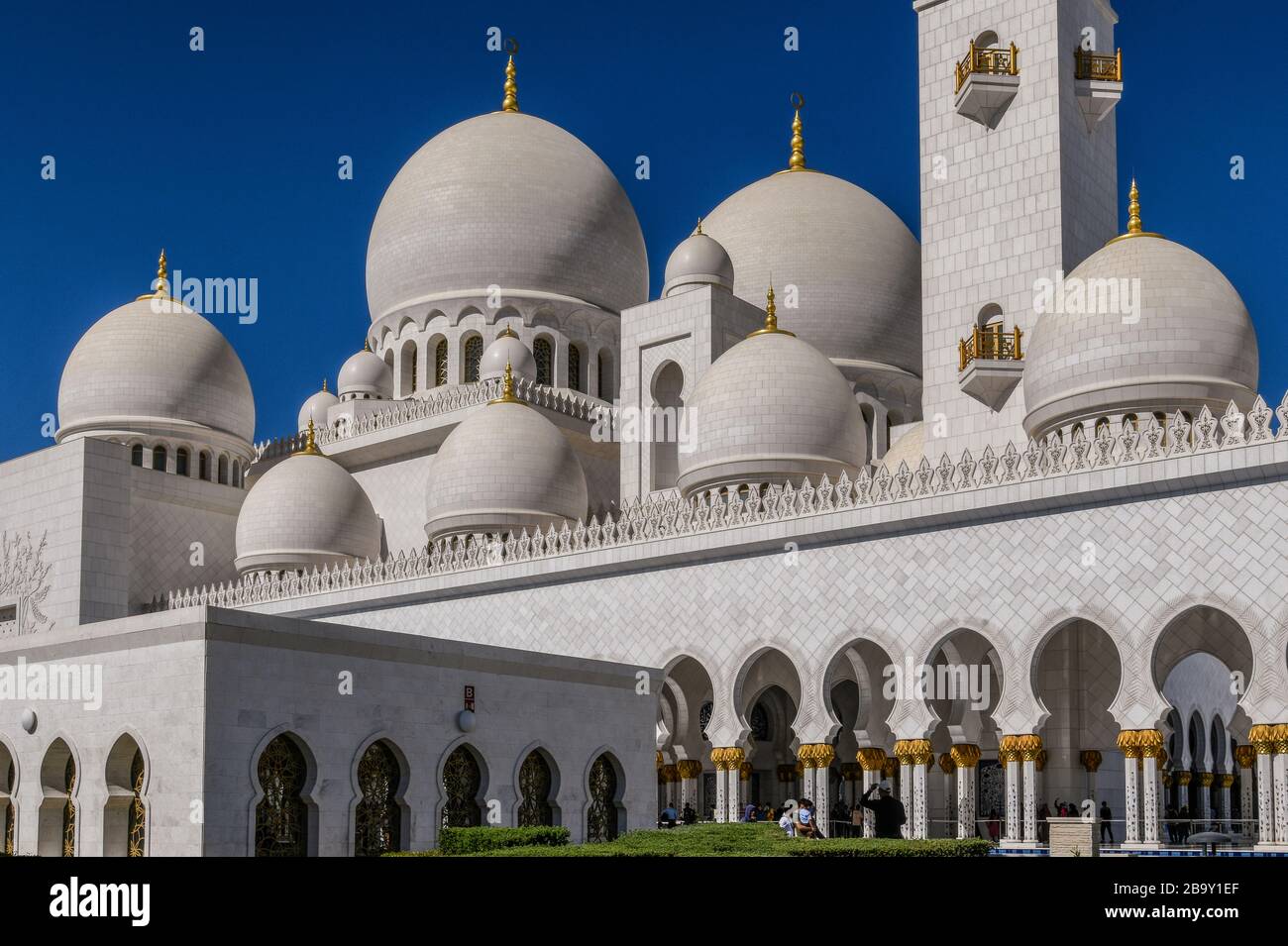 Emirati Arabi Uniti. Abu Dhabi. Grande moschea Sheikh Zayed Foto Stock