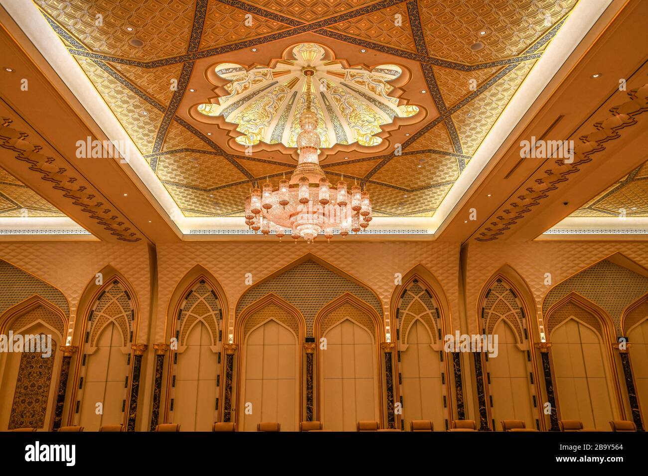 Emirati Arabi Uniti. Abu Dhabi. Palazzo Presidenziale Qasr al Watan Foto Stock