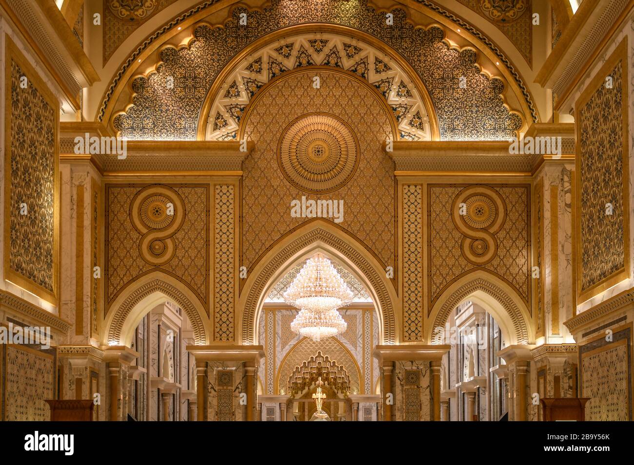 Emirati Arabi Uniti. Abu Dhabi. Palazzo Presidenziale Qasr al Watan Foto Stock