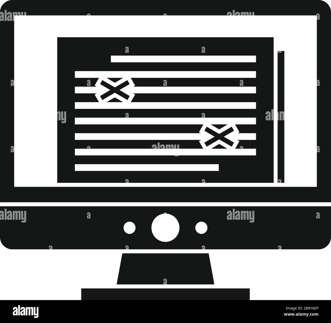 Icona dell'editor di computer di storytelling. Semplice illustrazione di storytelling computer editor icona vettoriale per il web design isolato su sfondo bianco Illustrazione Vettoriale